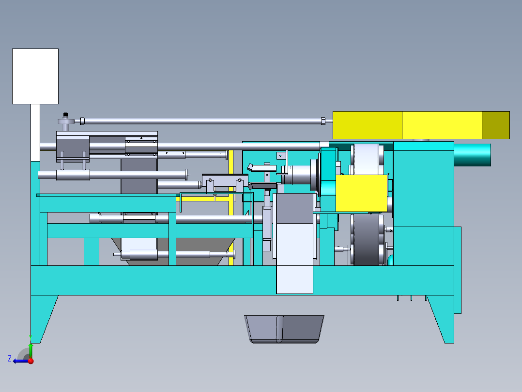 菠萝削皮机右视图