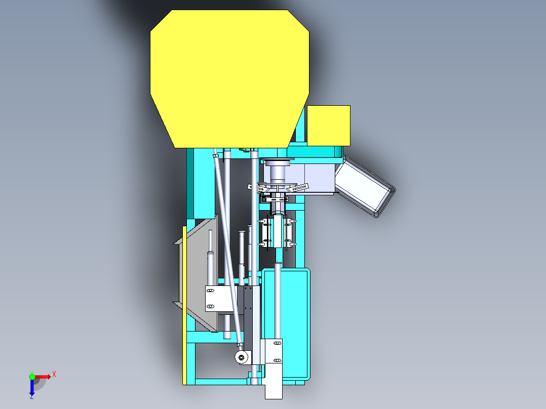 菠萝削皮机俯视图
