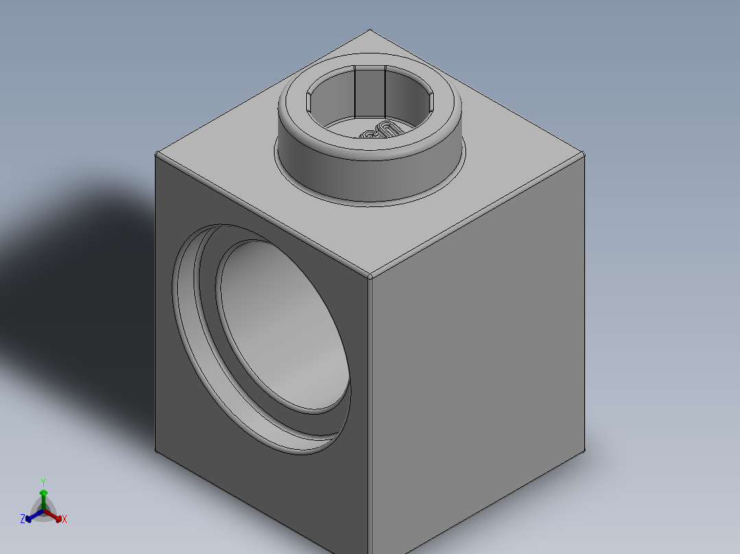 乐高机械组积木（横梁）-654101 White Brick 1 x 1 with Hole