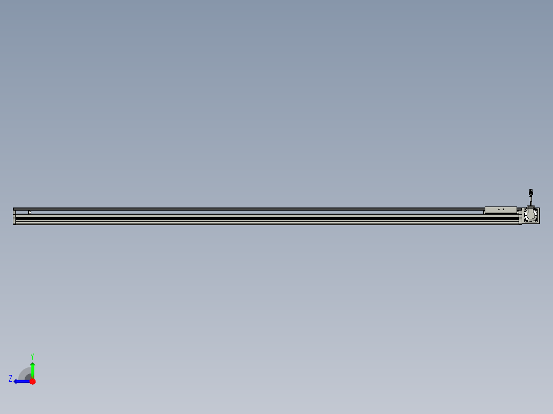 东锦同步带传动-直线滑台模组DH135B-L125-S2000-BL-P400W-C3右视图