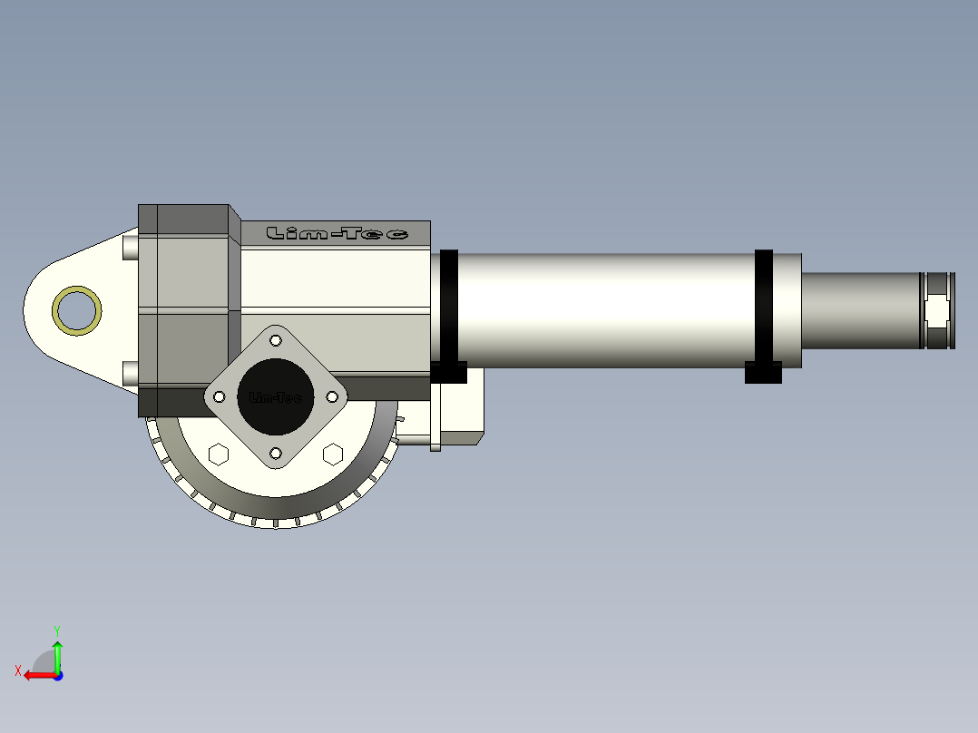 LBP - 滚珠丝杠电动推杆后视图