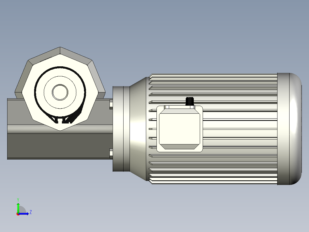 LBP - 滚珠丝杠电动推杆左视图