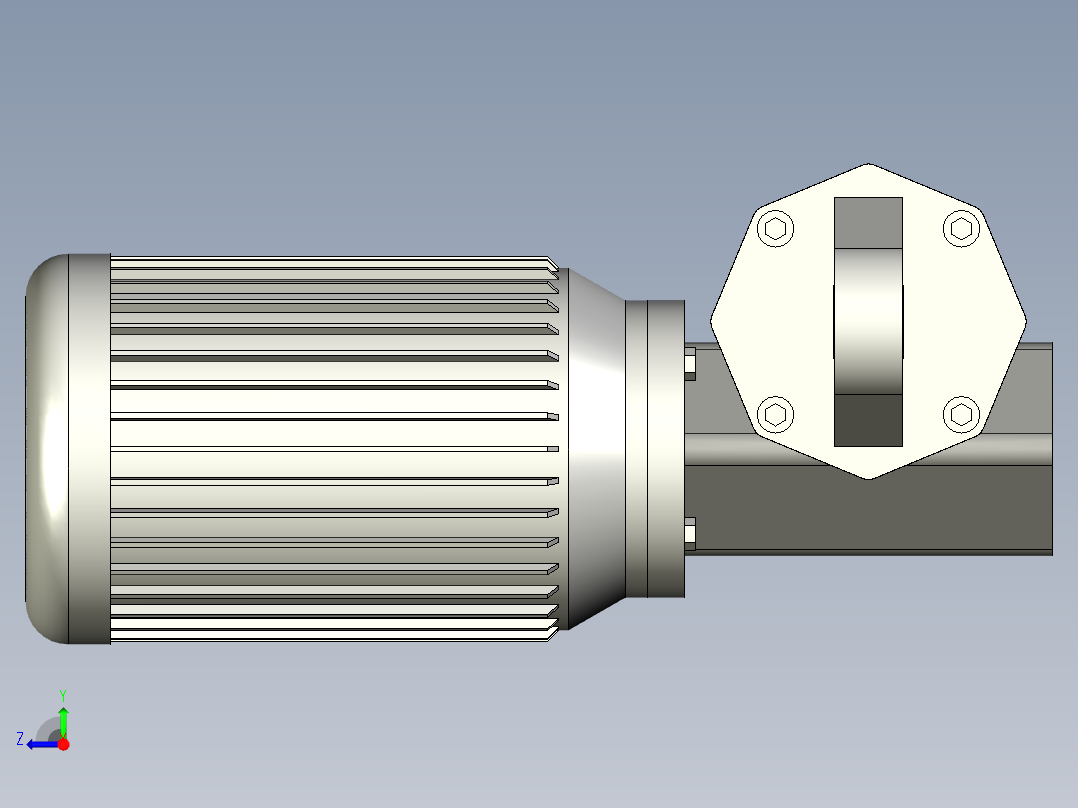 LBP - 滚珠丝杠电动推杆右视图