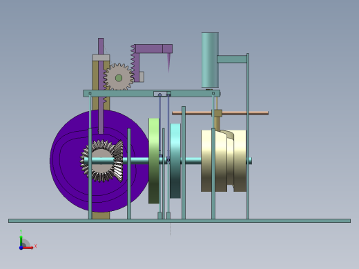 一种机械凸轮齿轮机构前视缩略图
