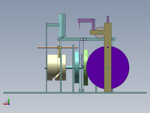 一种机械凸轮齿轮机构后视缩略图