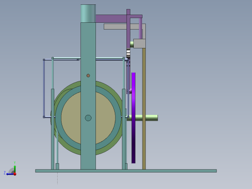 一种机械凸轮齿轮机构右视缩略图