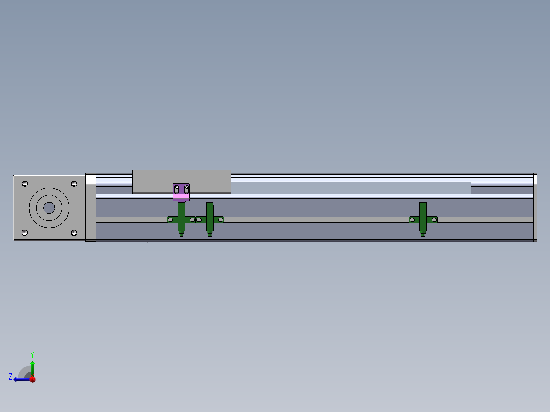 电动滑台模组STM100右折模型右视图