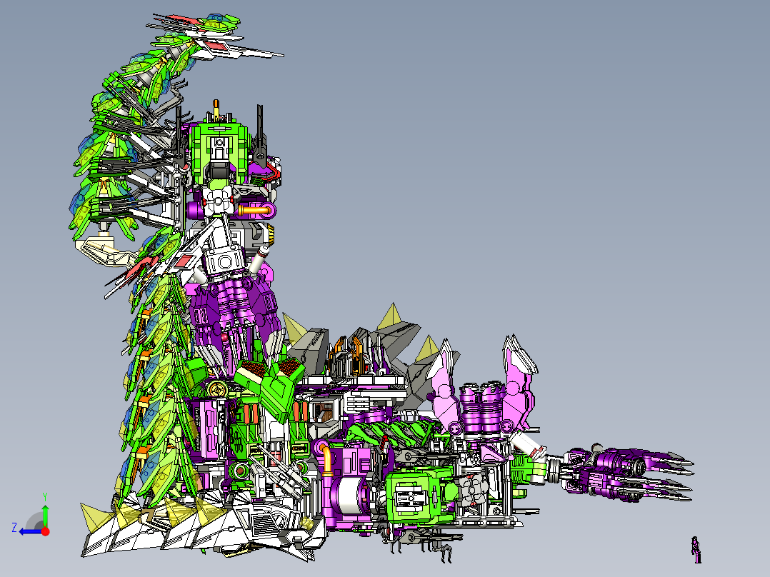 蝎子变形金刚拼装模型右视图