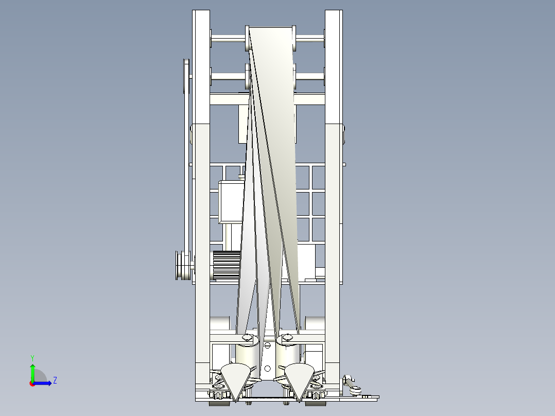 韭菜收割机设计含三维模型+7张CAD图纸+35页说明书左视图