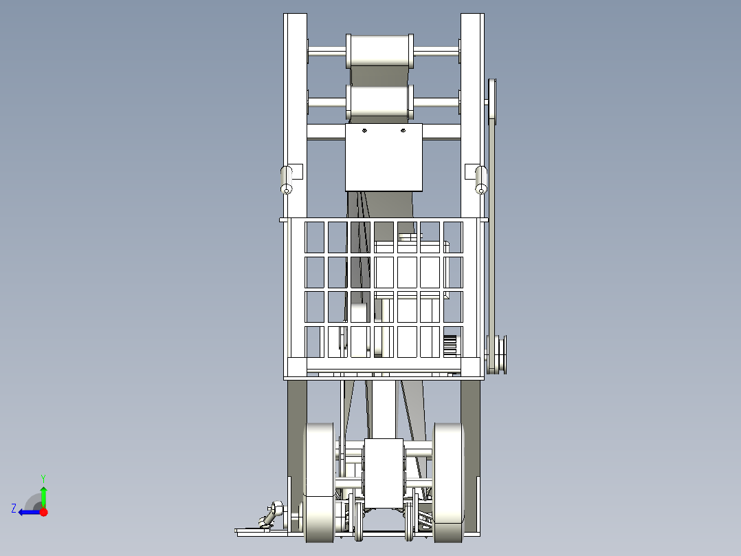 韭菜收割机设计含三维模型+7张CAD图纸+35页说明书右视图