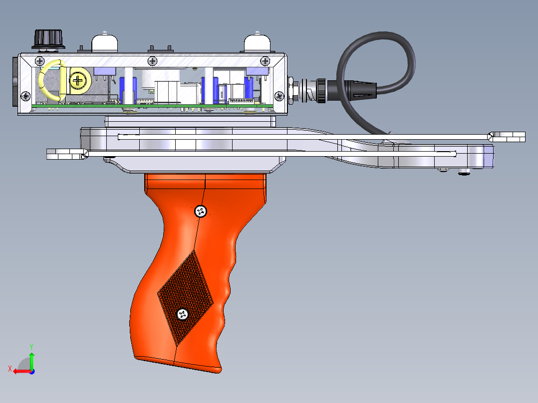 折叠天线后视图