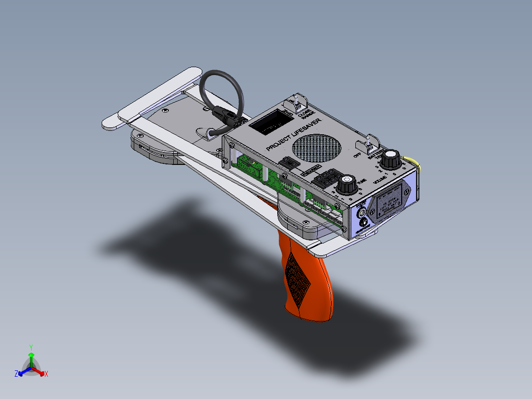 折叠天线正等轴测图