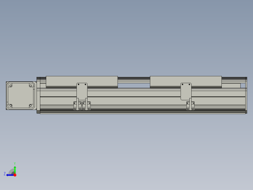 直线模组LHB21-L40-S300-L(B)设计图纸右视缩略图