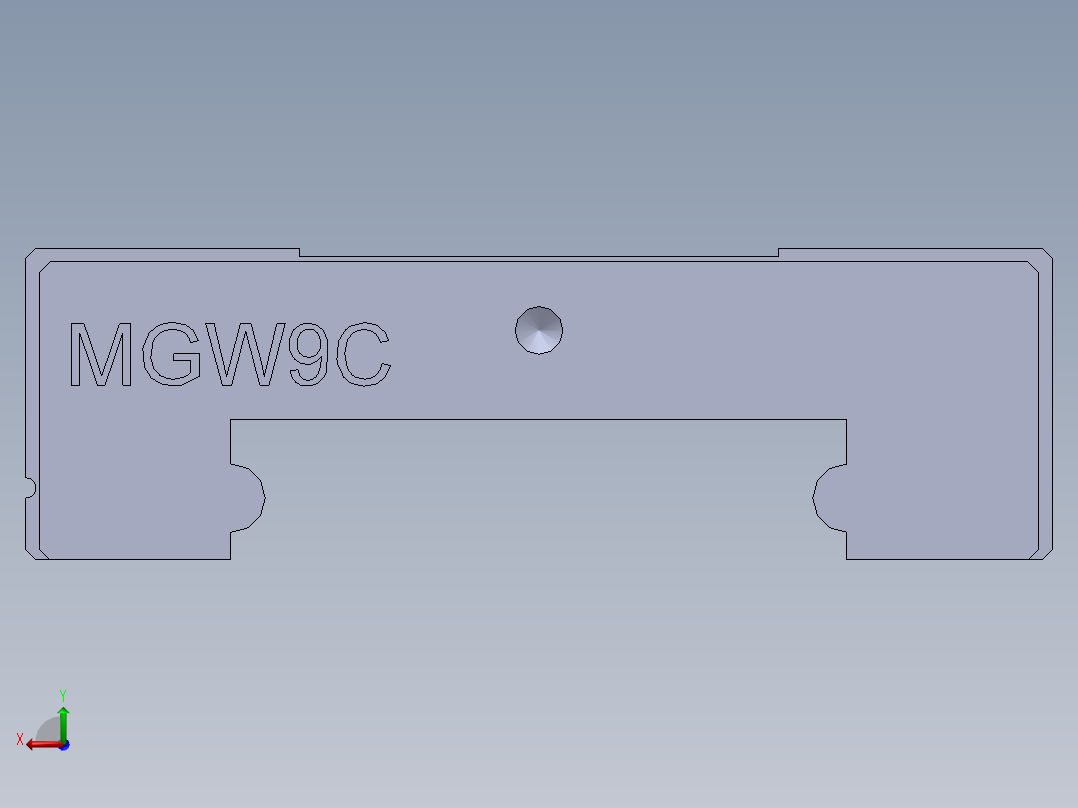 上银直线滑轨-MGW9C 滑块后视图