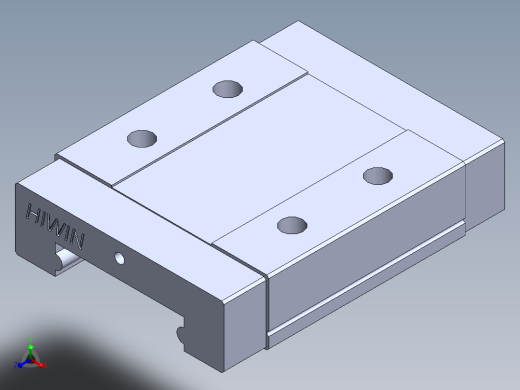 上银直线滑轨-MGW9C 滑块正等轴测缩略图