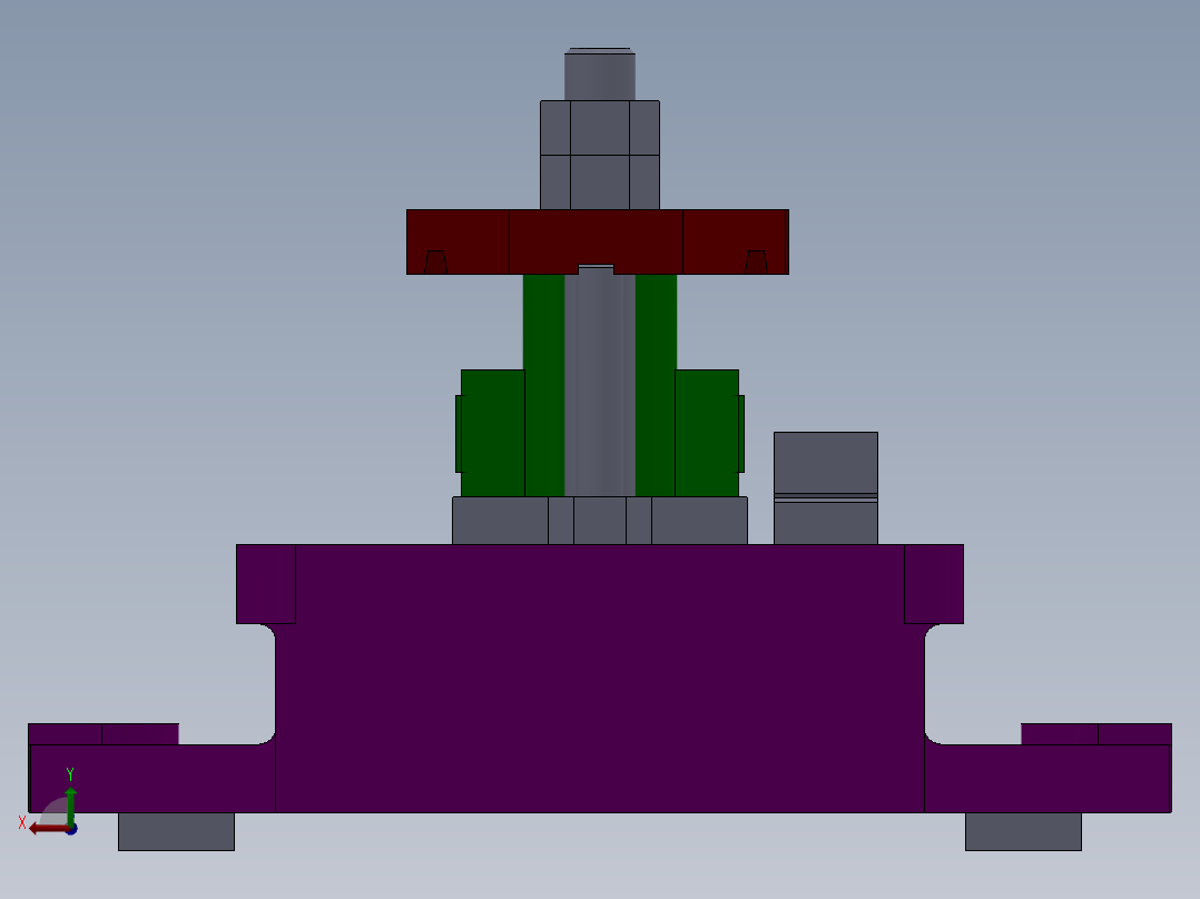831007拨叉加工工艺及中间铣断夹具设计【方案2】【含三维SolidWorks】后视图