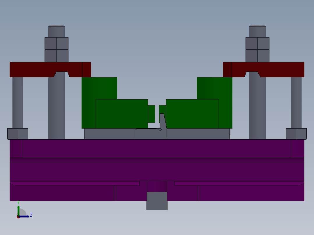831007拨叉加工工艺及中间铣断夹具设计【方案2】【含三维SolidWorks】左视图