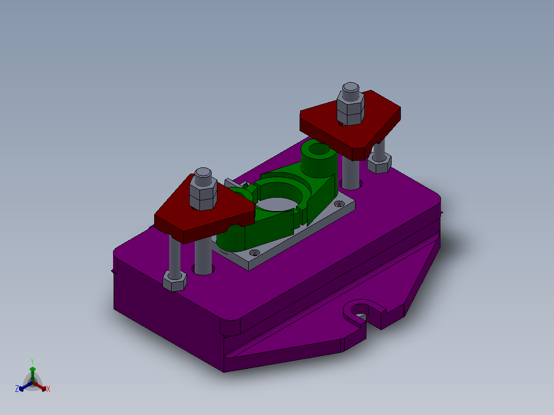 831007拨叉加工工艺及中间铣断夹具设计【方案2】【含三维SolidWorks】正等轴测图