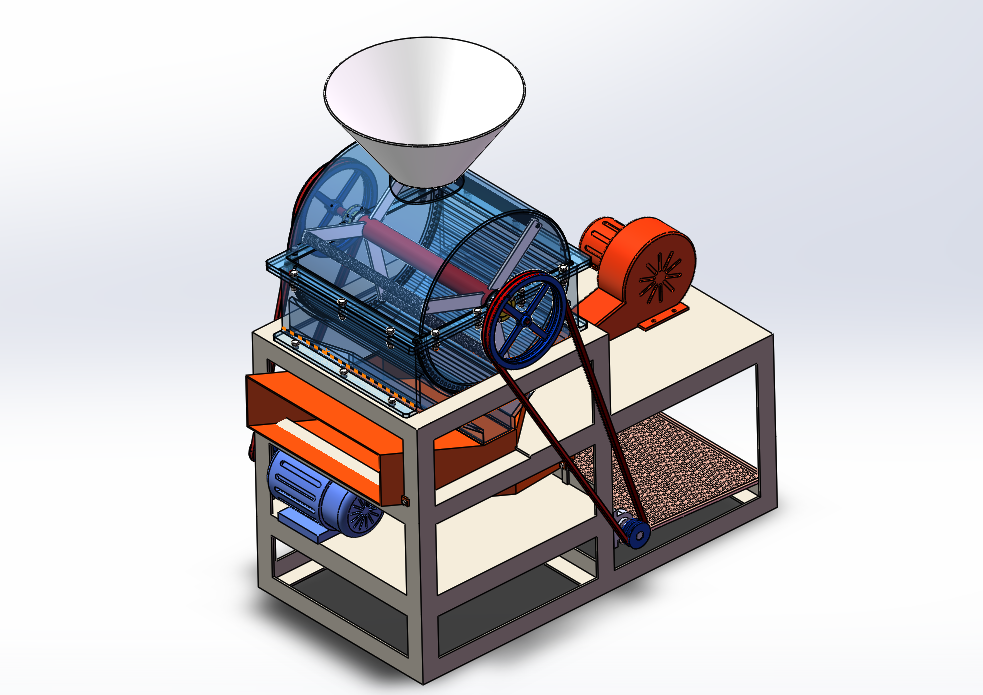 新型家用花生脱壳机设计（含三维SW模型+CAD图纸+说明书）