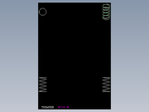 圓線彈簧(40%壓縮量)WT-2D多系列多零件图纸模型