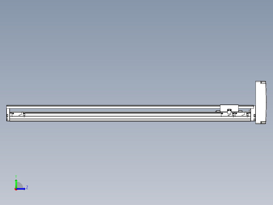 TPA-KNR-86E-1610C-L850A1-MU-P40-N3线性模块铝制底座左视图