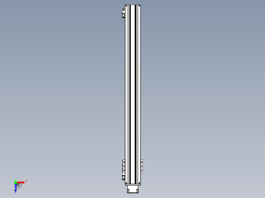 TPA-KNR-86E-1610C-L850A1-MU-P40-N3线性模块铝制底座俯视图
