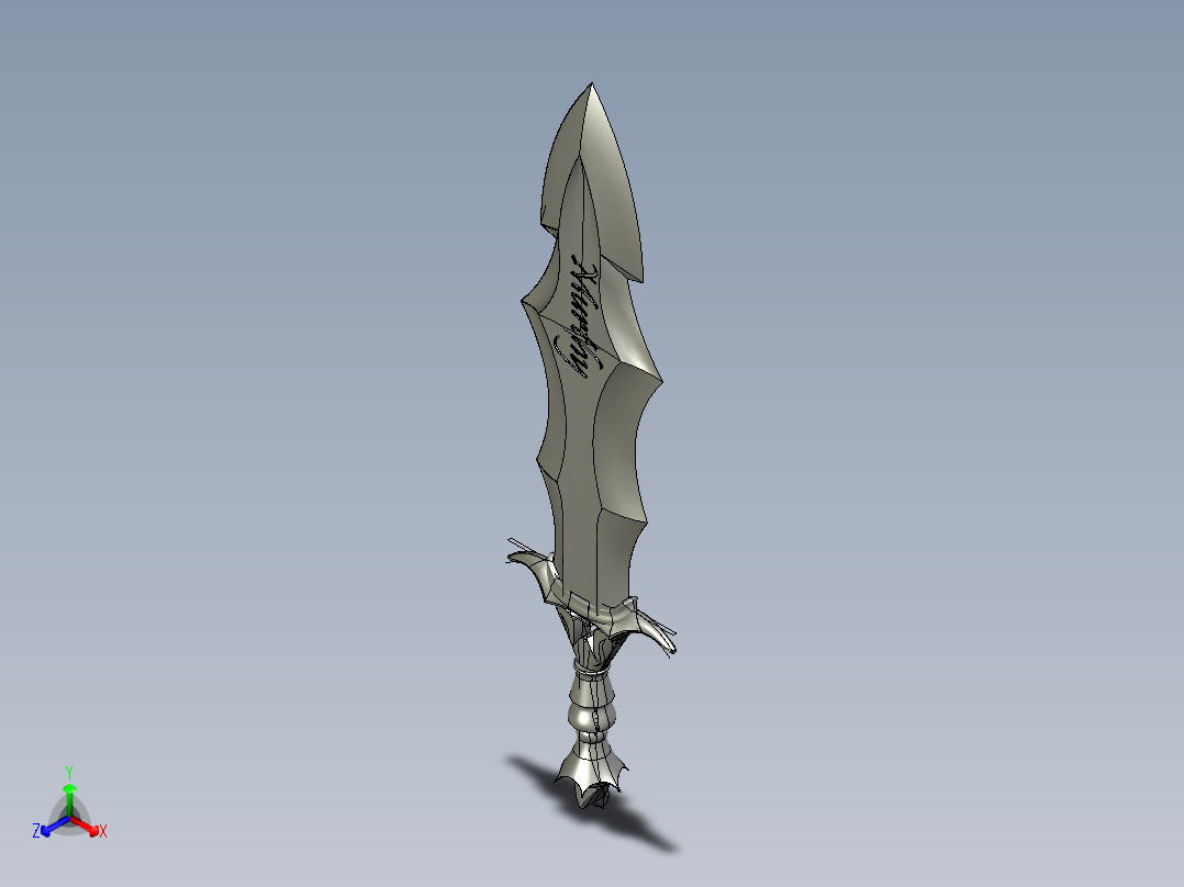 剑、宝剑(54)正等轴测图