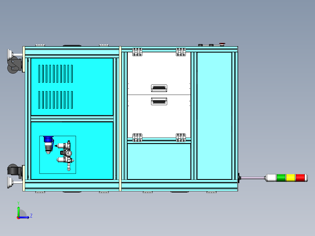 六头自动烧录焊锡设备sw16可编辑左视图