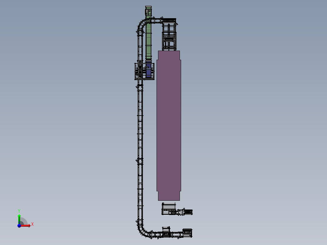 糕点全自动生产线sw18可编辑前视图