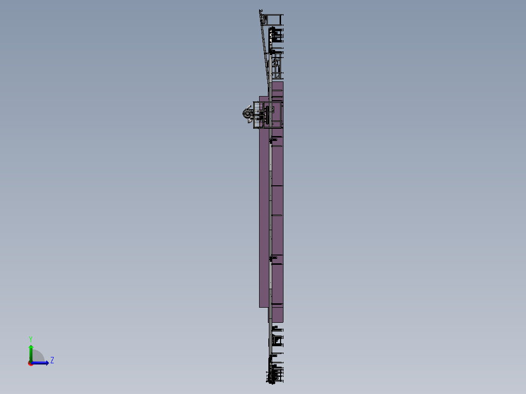 糕点全自动生产线sw18可编辑左视图