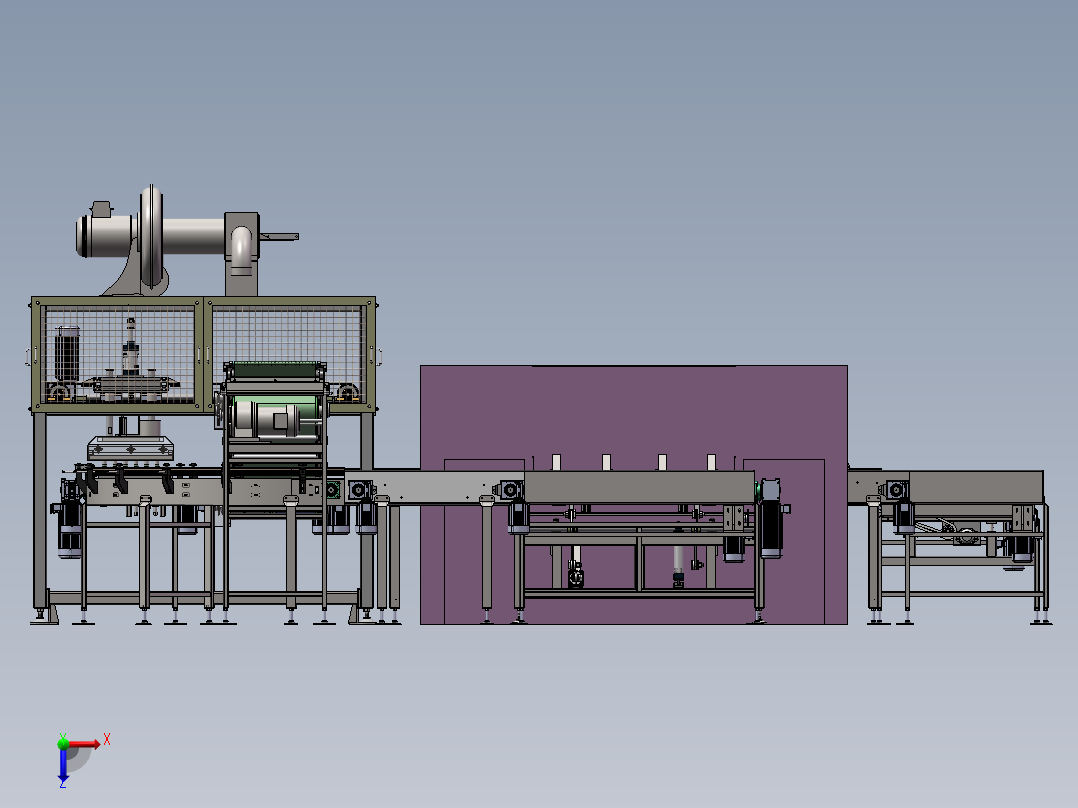 糕点全自动生产线sw18可编辑俯视图