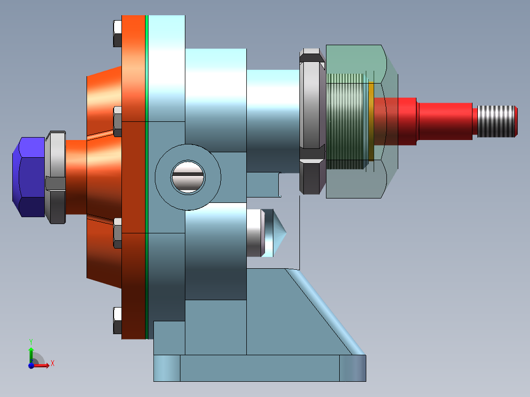 齿轮油泵前视图