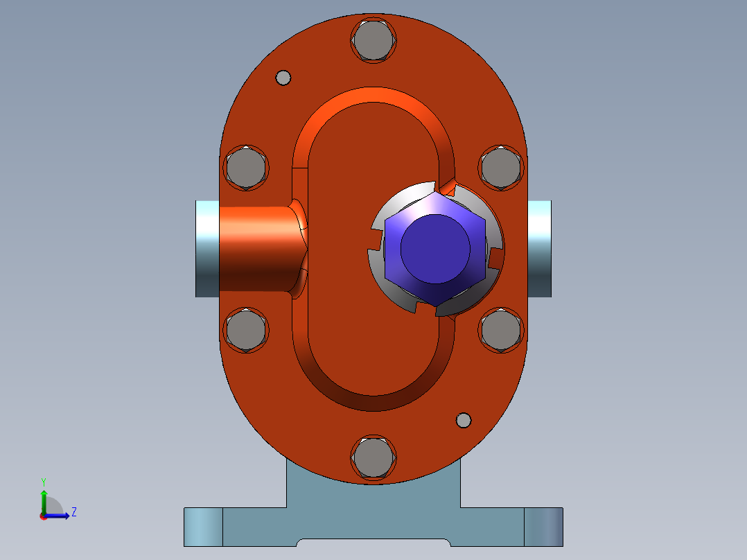 齿轮油泵左视图