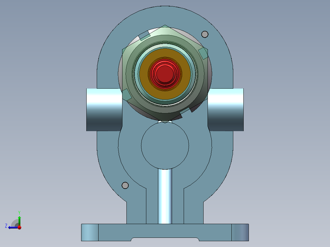 齿轮油泵右视图