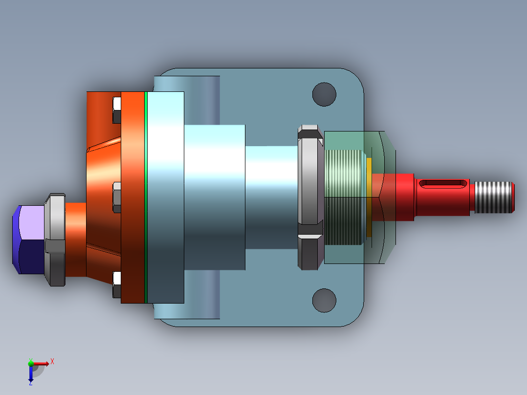 齿轮油泵俯视图