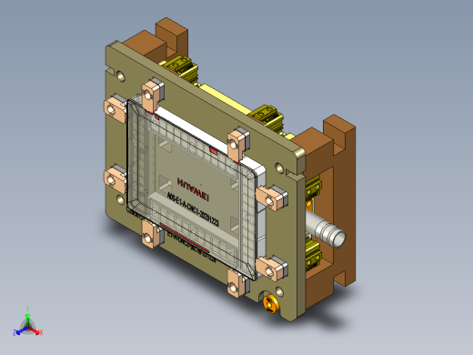 E1-A-笔记本CNC工装夹具三维模型CNC2铣墙高C角-210120