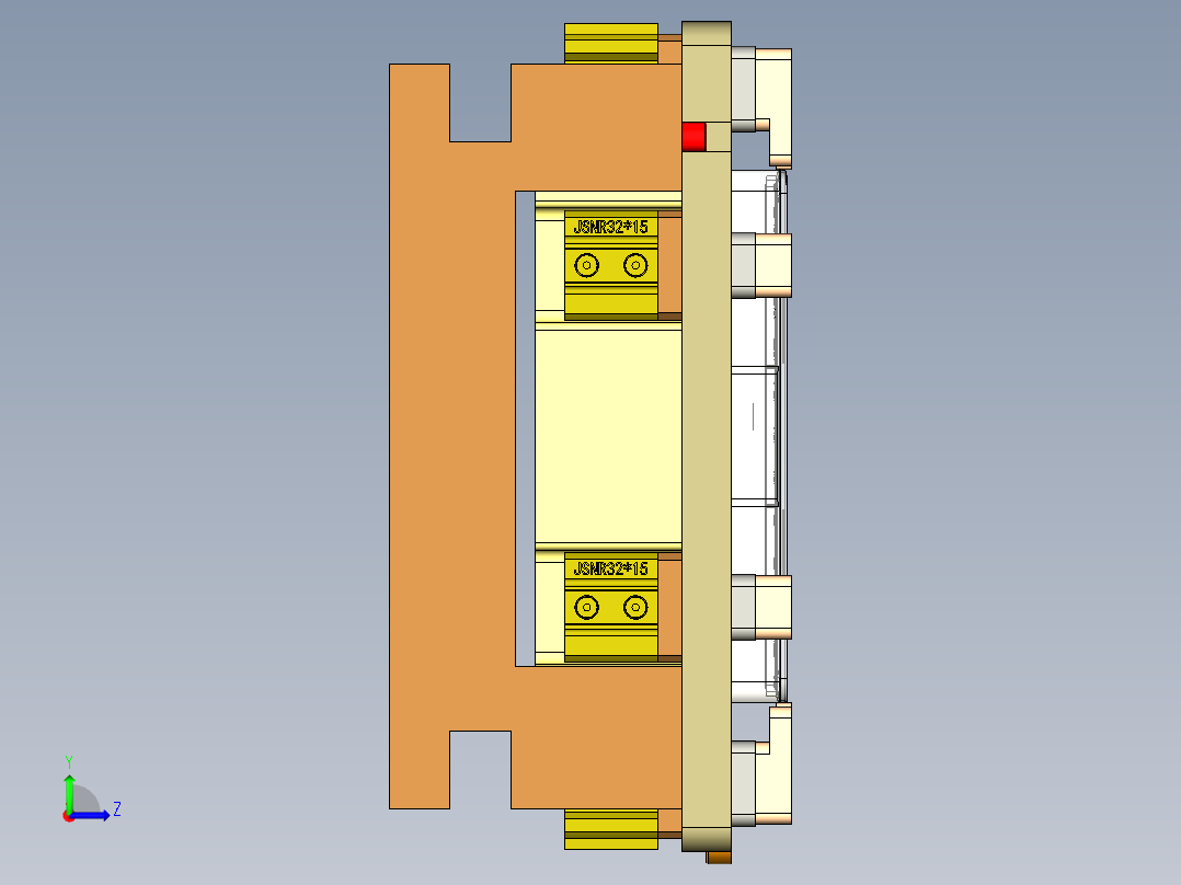 E1-A-笔记本CNC工装夹具三维模型CNC2铣墙高C角-210120左视图