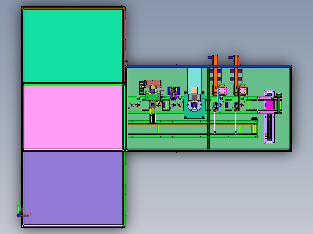 自动穿螺杆机及螺杆螺母锁付装置前视图