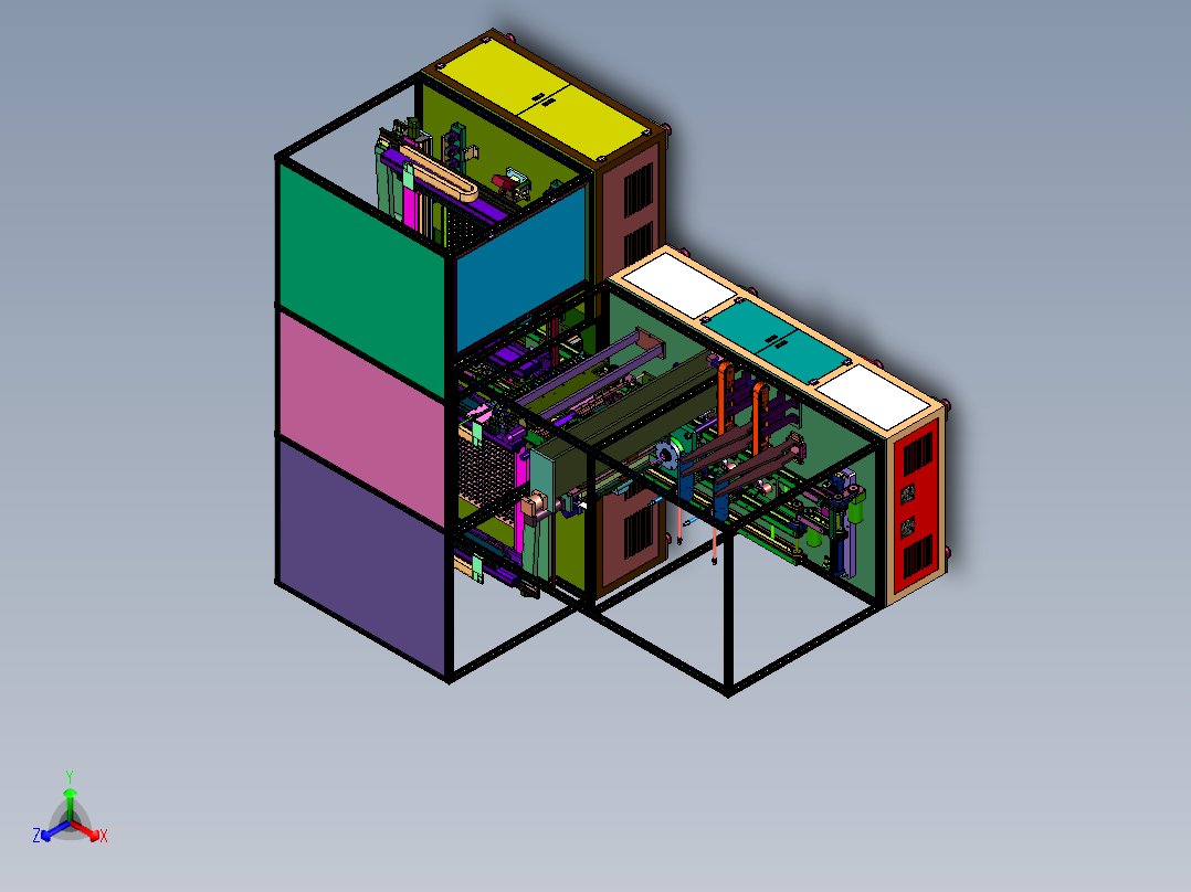 自动穿螺杆机及螺杆螺母锁付装置正等轴测图