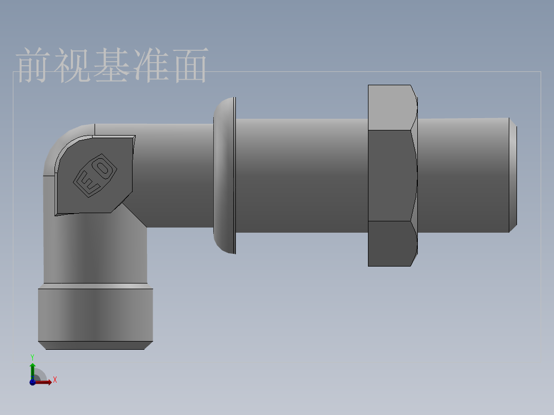 直角过板接头、6C9-14LN前视图