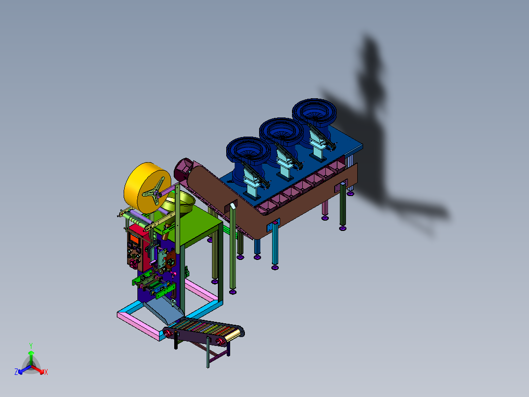 振动供料装置的自动计数组合包装机