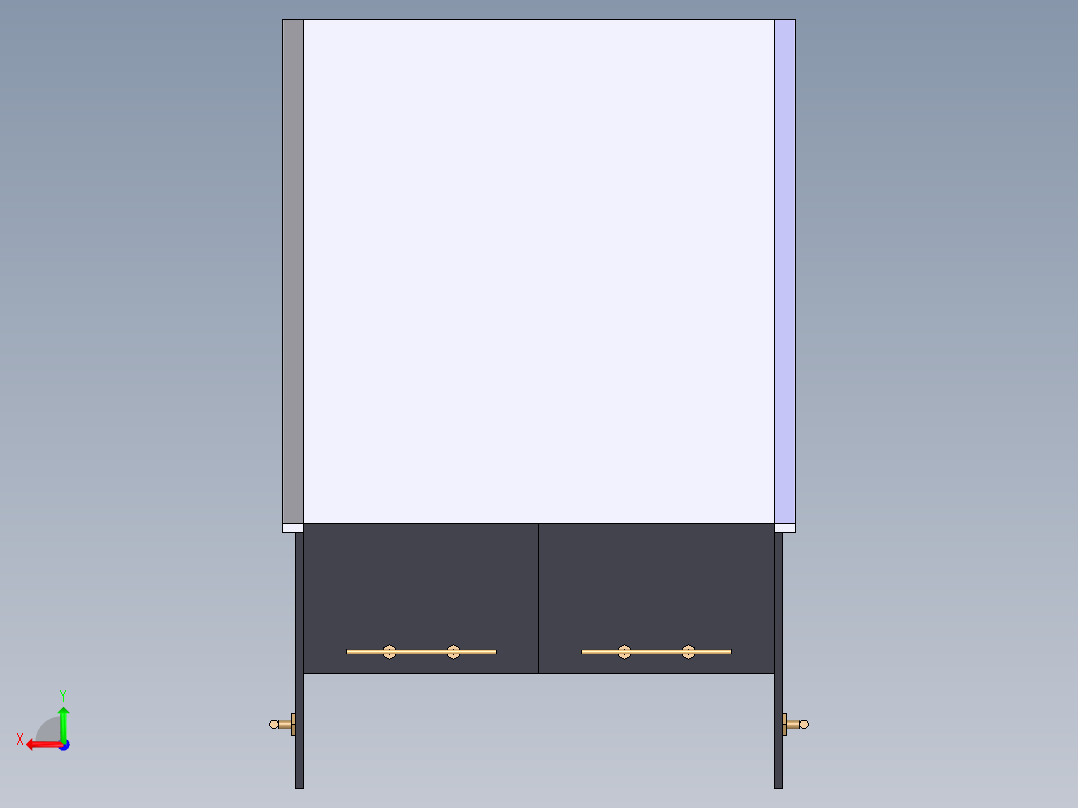 旋转鞋柜后视图