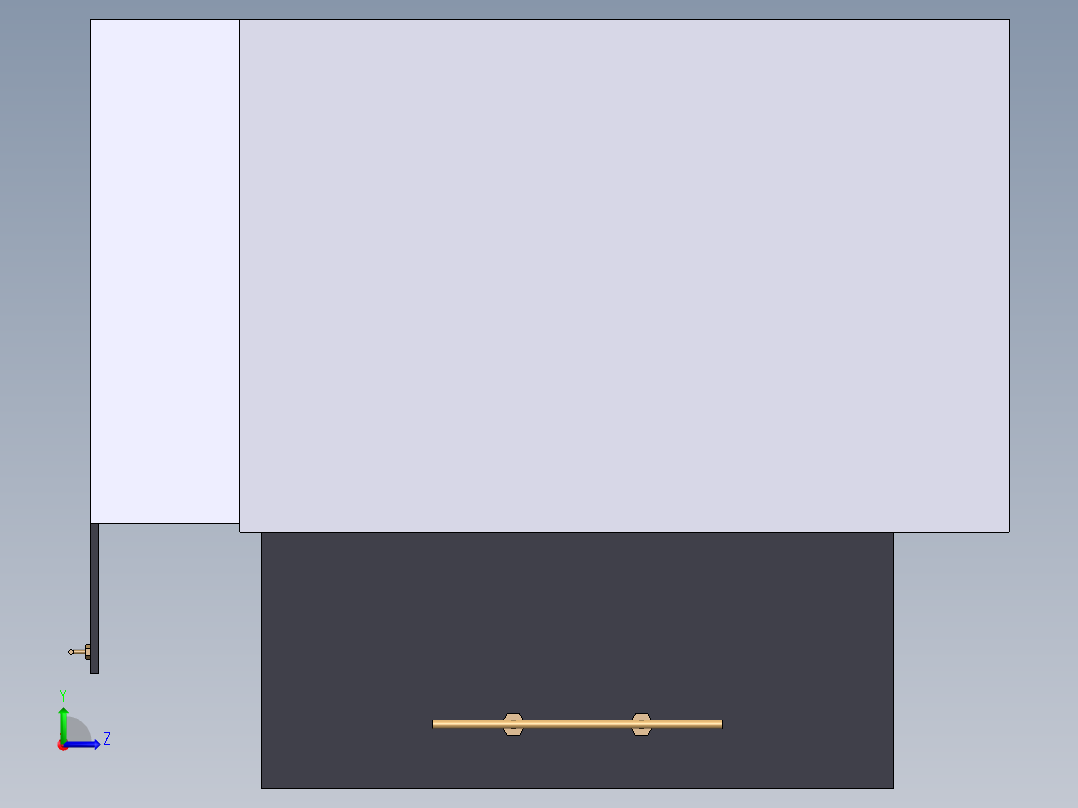 旋转鞋柜左视图