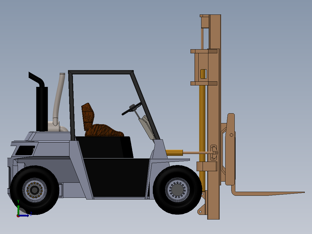 叉车、 叉车 SW(13)左视图