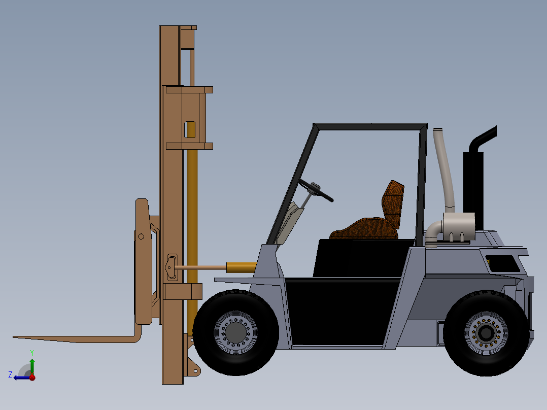 叉车、 叉车 SW(13)右视图