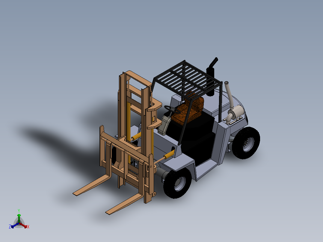 叉车、 叉车 SW(13)正等轴测图