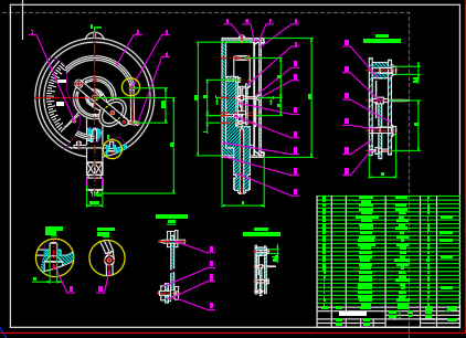 弹簧管压力表设计装配图