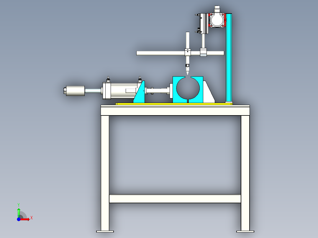 塑胶管道自动熔接设备设计前视图