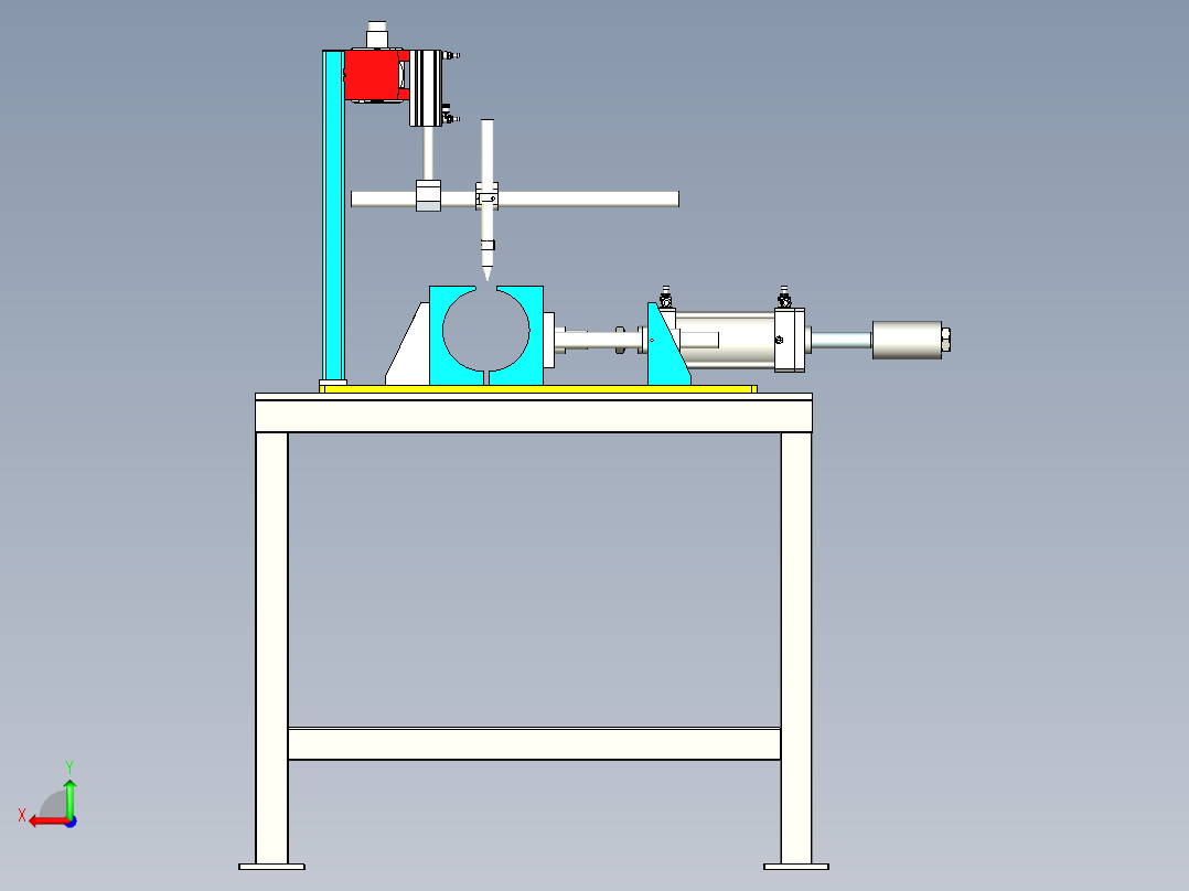 塑胶管道自动熔接设备设计后视图