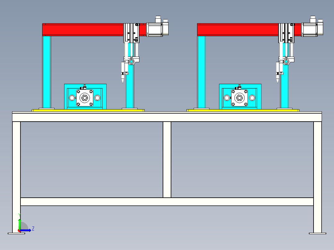 塑胶管道自动熔接设备设计左视图